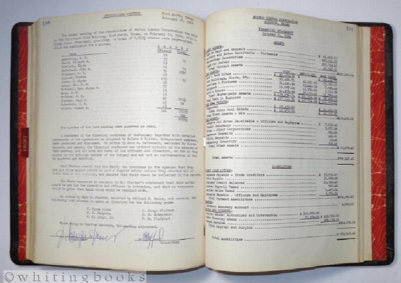 Burton Lumber Corporation Minutes and Financial Statements 1944