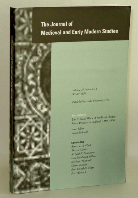 Journal of Medieval and Early Modern Studies, Volume 29, Number 1 ...