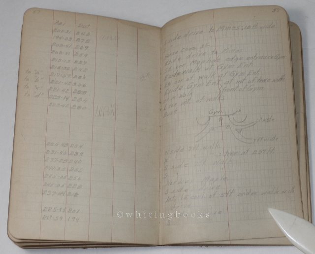 1909 Manuscript Field Notebook For An Ohio State University - 1909 manuscript field notebook for an ohio state university student s civil engineering land surveying class